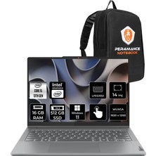 Lenovo Ideapad 5 Intel Core I5 13420H 16GB 512GB SSD 14" Fhd+ OLED Multi-Touch W11P 2-In-1 Taşınabilir Bilgisayar & Per4 Çanta + Pen 83KX005MTRP308