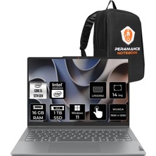 Lenovo Ideapad 5 Intel Core I5 13420H 16GB 1tb SSD 14" Fhd+ OLED Multi-Touch W11P 2-In-1 Taşınabilir Bilgisayar & Per4 Çanta + Pen 83KX005MTRP309