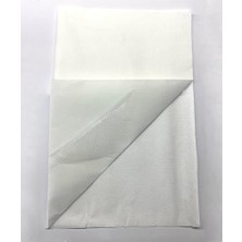 Çift Taraflı Yapışkan Tela 1x1 Metre - Arma Yapıştırma Telası - Laminasyon Telası - Amerikan Tela - Dikiş Nakış Telası - Kağıtlı Tela (Beyaz)