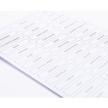 Karışık Baharat, Bakliyat, Kuruyemiş Sticker Seti, 675 Adet