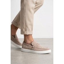 John Richardo 24120 Erkek Hakiki Deri Casual Ayakkabı Bej