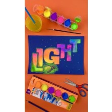 Vigordurus Fosforlu Tempera Suluboya Süper Yıkanabilir Fırçalı 6 * 25 ml 6 Renk Karışık