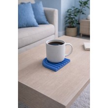 Bit Byte Brick Wave Dekoratif Bardak Altlığı - Pus Mavi