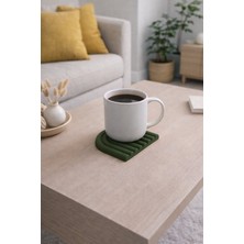 Bit Byte Brick Wave Dekoratif Bardak Altlığı - Zeytin Yeşil