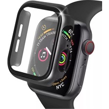 Vigordurus Newface Apple Watch 40MM Camlı Kasa Ekran Koruyucu - Siyah