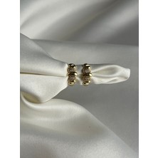 Yeknova Xuping 14K Gold Renginde Kuyumcu Işçiliği Taş Detay Kararmaz Kadın Halka Küpe