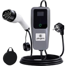 Pluginn 3.5 Kw Ev Tipi Taşınabilir Mobil 6 Metre Elektrikli Araç Şarj Cihazı | 16A |  Schuko Fiş | Taşıma Çantalı