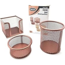 Nuvvo Mas Perfore Üçlü Set Rose Gold