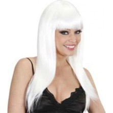 MiraLive Uzun Peruk Saç - Beyaz