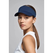 Belifanti Collection Lacivert Tenis Vizör Şapka Ayarlanabilir Hafif Spor Güneşlik Unisex