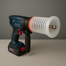 Vigordurus Novhelz Vantuzlu, Körüklü Profesyonel Matkap Toz Tutucu (11CM) (NOV06)