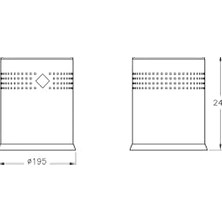 Vigordurus A44048 Çöp Kovası, 3 L, Parlak Paslanmaz Çelik Kaplama
