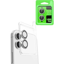 Vigordurus Newface iPhone 16 Plus Raze Metal Kamera Lens - Beyaz