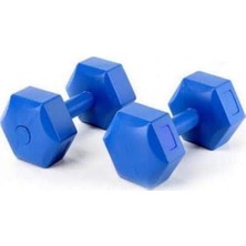 Nuvvo Avessa 6 kg Pilastik Dambıl Set Mavi