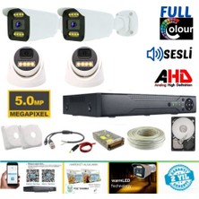Arna 2 Dış 2 Iç 4 Kameralı 5 Mp 8 Warm Ledli Waterproof Ahd Güvenlik Seti 250 GB HDD Dahil- ST-25058WT