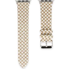 Vigordurus Newface Apple Watch 38MM Karo Motif Kordon - Mavi