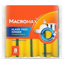 Vigordurus Tırnak Koruyuculu Bulaşık Süngeri 8’li Paket – Ergonomik Yeşil Klasik Sünger