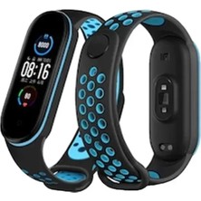 Vigordurus Newface Xiaomi Mi Band 4 Spor Delikli Kordon - Siyah-Mavi