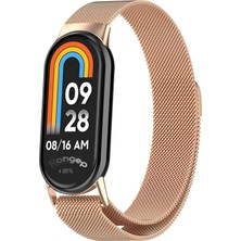 Vigordurus ile Uyumlu Mi Band 10/9/8 Için Milano Loop Metal Hasırlı Kordon Manyetik Tasarımlı Terletmeyen Hafif Yapılı Bileğe Göre Ayarlanabilen Deformasyona Dayanıklı Paslanmaz Kayış