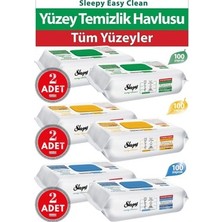 Sleepy Easy Clean Yüzey Temizlik Havlusu 100 Yaprak Bahar Esintisi Kokusuyla Koruma ve Temizlik İçin