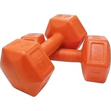 Nuvvo Ecg Spor 3 kg Turuncu Dambıl Seti 3 kg x 2 Adet Toplam 6 kg Ağırlık Seti