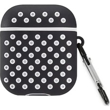 Vigordurus Newface Airpods 2 (2.nesil) Spor Delikli Kılıf - Siyah-Beyaz