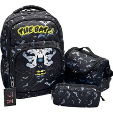 Betto's Erkek Çocuk Ilk Okul Sırt Çantası 3'lü Set Ilkokul Çantası Karakter Desenli Takım Siyah