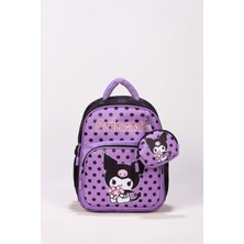 Waddell Princes Deri Baskılı Kuromi Temalı Kız Çocuk Anaokul Sırt Çantası Kız Çocuk Okul Öncesi Sırt Çantası