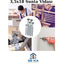 Seka Hand Tools 3,5X18 Sunta Vidası – Çinko Kaplama, 1000 Adet, Dayanıklı ve Korozyon Dirençli