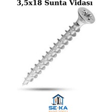 Seka Hand Tools 3,5X18 Sunta Vidası – Çinko Kaplama, 25 Adet, Dayanıklı ve Korozyon Dirençli