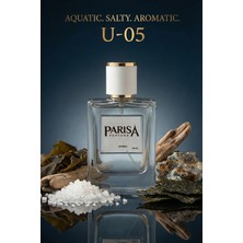 Parisa U-05 Mega Marine Edp 50 ml - Deniz Notları & Tuzlu Esintili Ferah Aromatik Unisex Parfüm PRSU05