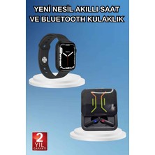 Elektronikçim Bluetooth Bağlantılı Kablosuz Kulaklık ve Yeni Nesil Akıllı Saat 5.0 Bluetooth