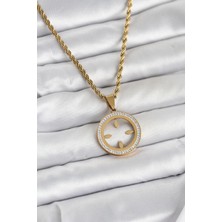 HERŞEYBURDAMODA Çelik Burgu Zincir Model Takılabilir Kadın Kolye