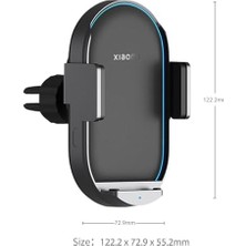 Vigordurus 50W Kablosuz Araç Şarj Cihazı, 50W Max Kablosuz Süper Hızlı Flaş Şarj, Duyarlı ve Ayarlanabilir, Tek Elle Çalışma, Güç Kapatma Sürümünü Destekler, Akıllı Termal Dağılımı, Siyah