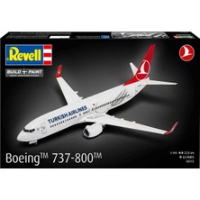 Revell Turkish Airlines Boeing 737-800 Plastik Uçak Maket Kiti 1:144 Ölçek 63 Parça