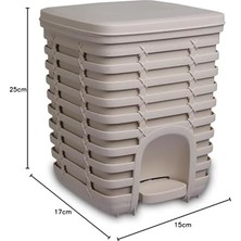 Vigordurus Pedallı Çöp Kovası 9 Lt - Bej M-E54-09