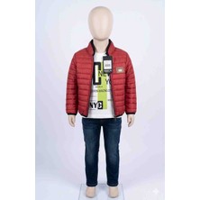 Terry erkek Çocuk 3'lü Montlu Takım - Nakışlı Şişme Mont, Sweatshirt ve Alt Eşofman Seti (1-3 Yaş)