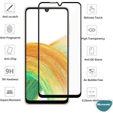 Vigordurus Galaxy A33 5g Tam Kaplayan Temperli Cam Ekran Koruyucu Siyah