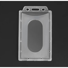 Vigordurus Dikey Yaka Kartı Kılıfı Kart Koruyucu Şeffaf Yaka Kartlığı