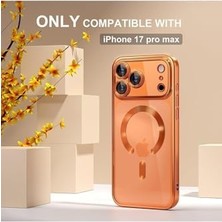 Vigordurus - 17 Pro Max ile Uyumlu Magsafe Destekli Kamera Korumalı Şeffaf Yumuşak Telefon Kılıfı