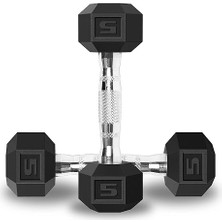 Nuvvo Balelinko Kauçuk Kavrama Kaplamalı Dambıl Döküm Demir Ağırlık Kaymaz Saplı - Egzersizler Için 1,4-45,4 kg - Güç Antrenmanı Ekipmanları - Ev Spor Aksesuarları - Tüm Vücut Egzersizi - Kas Geliştirme