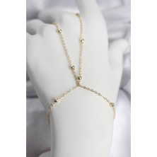 HERŞEYBURDAMODA Çelik Gold Renk Top Zincirli Kadın Şahmeran