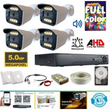 Arna 4 Kameralı 5 Mp 8 Warm Ledli Waterproof Ahd Güvenlik Seti 250 GB HDD Dahil- ST-25058