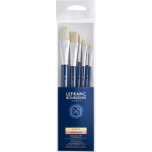 Lefranc&Bourgeois Lefranc Bourgeois Fine Sert Kıllı Kısa Saplı Karışık Fırça Seti (6lı)