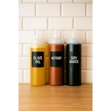 Vigordurus Şeffaf Yağdanlık 700 ml Sızdırmaz Kapaklı Sosluk Sirkelik Sıvı Yağ ve Sos Şişesi Pratik Kullanımlı Mutfak Sunum Kabı Geniş Ağızlı Dökme Şişe