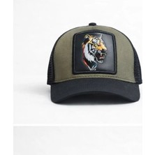 Soulistic Collection Kaplan Baskılı Yarı Fileli Şapka