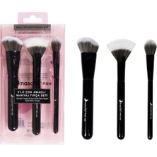 Vigordurus 3'lü Siyah Makyaj Fırça Seti - 100