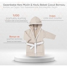 Vigordurus Hero Müslin & Havlu Bebek Çocuk Bornozu 2-4 Yaş