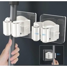 Vigordurus Yapışkanlı Pratik Mop, Paspas, Fırça Tutucu, Askı Aparatı 4 Adet