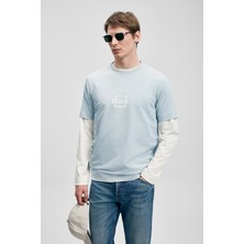 Lufian Thınk Modern Grafik T- Shirt Siyah